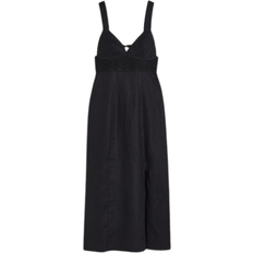 H&M Broderie Anglaise Linen Dress - Black