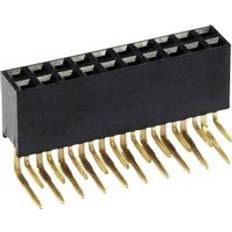 econ connect Connettore femmina standard Numero di righe: 2 Poli per fila: 40 BLW2X40 1 pz. Sort, Kobber, Termoplastisk polyester PBT Guld, Kob
