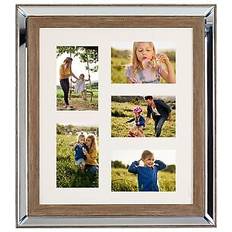 Beliani Wall Decorations Beliani for 5 Photos SINTA Silver Photo Frame