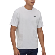 Herre - Polyester T-skjorter Patagonia P-6 Logo Responsibili-T-shirt - White