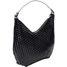 Salerno Leather Shoulder Bag - Black