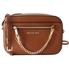 Michael Kors Jet Set Large Saffiano Leather Crossbody Bag - Luggage