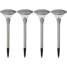 Stål Hagedekor ProGarden Set Of 4 LED Solar Powered Lamps Grass Pathway Lights