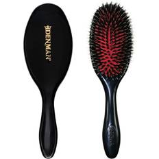 Denman Cushion Hair Brush Medium Soft Nylon Quill Boar Bristles Detangle shine