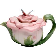 Ceramic Teapots Ceramic Victorian Pink Rose with Butterfly Teapot