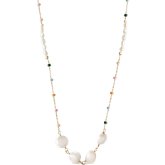 Lola Perla Necklace - Gold/Pearl/Multicolour