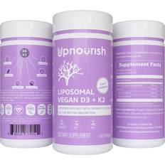 Vitamins & Supplements UpNourish Vegan Vitamin D3 5000 IU K2 MK4 MK7 500