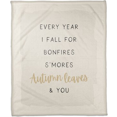 Fiber Blankets Designs Direct Fall For You Autumn Fleece Blankets White (152.4x127)