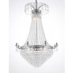 Norrsken Design Empire Classic 8-Armad Krom Kristallkrona 66x86 cm Pendellampa