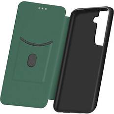 Samsung Galaxy S21+ Fundas de cartera Avizar Funda Samsung Galaxy S21 Plus Tarjetero Efecto Carbono Verde verde