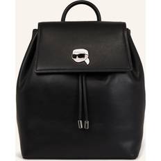 Karl Lagerfeld Bags Karl Lagerfeld K/ikonik Pin Leather Flap Backpack, Woman, Black, Size: One size One size