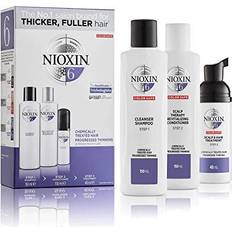 Nioxin 3-Part System, System 6 Chemically Treated Hair with Progressed Thinning, Hair Thickening Scalp Therapy, Trial Kit