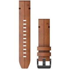 Garmin Leather Smartwatch Strap Garmin Watch Band QuickFit 22 Chestnut