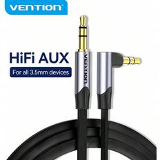 VENTION 3.5mm Aux Cable, 90 Degree Cable Flat TRS Cord 3.5mm To 3.5mm Stereo Jack To Jack Cable Headphone Male To Male Jack