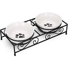 Ceramic Pet Bowl Set Double