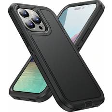 Shein TPU PC PC Three-In-One Anti-Fall Protective Case For IPhone 15 14 13 12 11 Plus Pro Max X XS XR 7 8 Cover