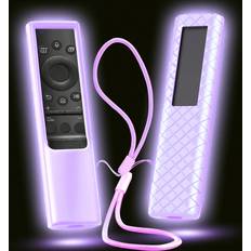 Shein Silicone Glow In The Dark Purple Protective Cover For Solar Powered Samsung Tv Remote Control
