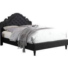 King Upholstered Platform Bed Frame with