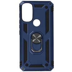 Avizar Coque pour Motorola Moto G71 5G Antichoc Bi-matière Bague Support Vidéo bleu