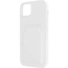 Avizar Coque iPhone 14 Silicone Souple Porte-carte blanc