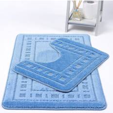 Kampala hill Mid-Blue Bath Mat 2