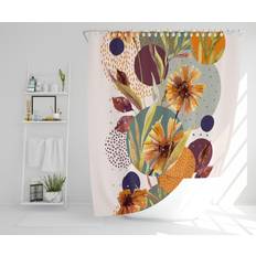 Orange Shower Curtains Rosalind Wheeler Stancil Polyester Shower