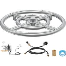 Plata Hogueras VEVOR Round Drop-in Fire Pit Pan 12 inch 305x62 mm Kit with 92,000 BTU