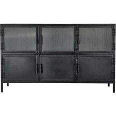 Black - Glasses Cabinets Jamie Young Company Wide Iron Metal Sideboard