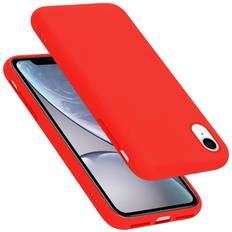 Cadorabo LIQUID ROT, Apple iPhone XR Case for Apple iPhone XR Cover Protection TPU Silicone Gel Red