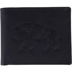 Karla Hanson Men's Buffalo Embossed Leather Bifold Wallet - Brown one