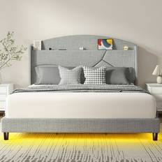 Beds & Mattresses Belleze King Bed Frame Upholstered