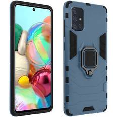 Avizar Carcasa Samsung Galaxy A51 Bimateria Anillo-soporte Metálico Azul Oscuro