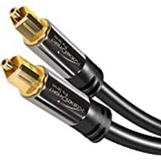 KabelDirekt optisk digital ljudkabel/TOSLINK-kabel TOSLINK TOSLINK, fiberoptisk PS4, XBOX PRO-serien 10m