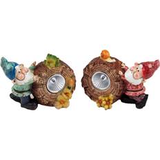 ProGarden Gnomes LED Solar Light Up Ornaments Red