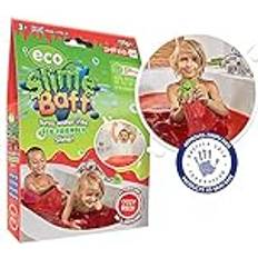 Zimpli Kids Eco Slime Baff röd barn, 1 badpaket eller 6 lekanvändningar, förvandla vatten till Gooey Slime, barns sensoriska och badleksak, certifierad biologiskt nedbrytbar gåva