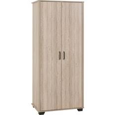 Green Clothing Storage SECONIQUE Oliver 2 Door Light Oak Wardrobe