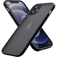 Cadorabo Matt Schwarz, Apple iPhone 12 Pro Max 6,7" Zoll Case for Apple iPhone 12 PRO MAX Cover Matt Protection Hard Case Shockproof hard case TPU Clear