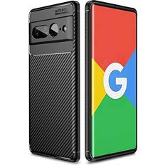 TechGear Pixel 7 Pro Case [CarbonFlex Case] Premium Flexible Soft Shockproof Slim Fit Case Cover with Carbon Fibre Effect Designed For Google Pixel 7 Pro