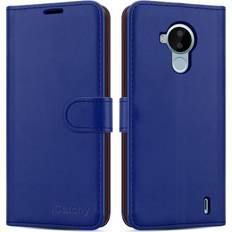 iCatchy Blue For Nokia C30 Case Leather Wallet Case