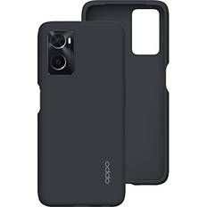 Oppo Hard-Cover Silicon Black A96 Smartphone Hülle, Schwarz