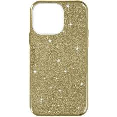 Avizar iPhone 14 Pro Max Glitter Case Silicone Gold