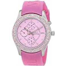 V&L Klassisk analog Womens Watch med i gummi VL016001, Rosa, koppel