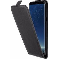 Fundas de teléfono móvil Cadorabo Funda para Samsung Galaxy S8 PLUS in NEGRO oXIDO Cubierta Proteccion Estilo Flip de Cuero Sintetico Estructuro Etui Case Cover Carcasa negro