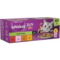 Whiskas Tasty Mix 1+Chefs Choice in Gravy 40x85g Pouches, Adult Cat Food