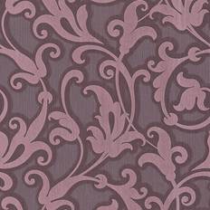 Profhome 954905-GU Fabric look wallpaper matt violet blackberry 5.33 m2 57 ft2