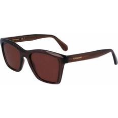 Ferragamo Unisex Solglasögon Ferragamo SF 2001S 232 Solglasögon Acetat - Brun Fyrkantig
