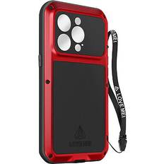 LOVE MEI Full-Body Shockproof Waterproof Case iPhone 14 Pro Max Red