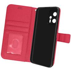 Avizar Etui pour Xiaomi Poco X4 GT Clapet Portefeuille Support Vidéo Dragonne fuschia