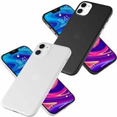 Nalia Extra Dünnes Hardcase iPhone 12 Mini Smartphone Hülle, Weiss