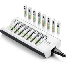 EBL EBL Rechargeable AAA Batteries 16-Packs ProCyco 1100mAh with AA AAA Smart Battery Charger